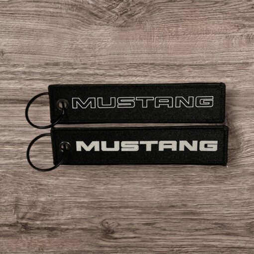 Ford Mustang Key Tag - Embroidered & Printed