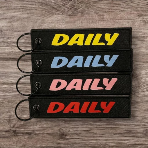 Daily Key Tag - Embroidered & Printed