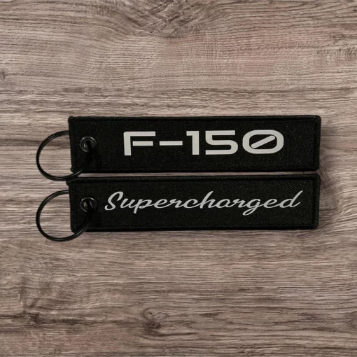 Ford F-150 Supercharged Key Tag - Embroidered & Printed