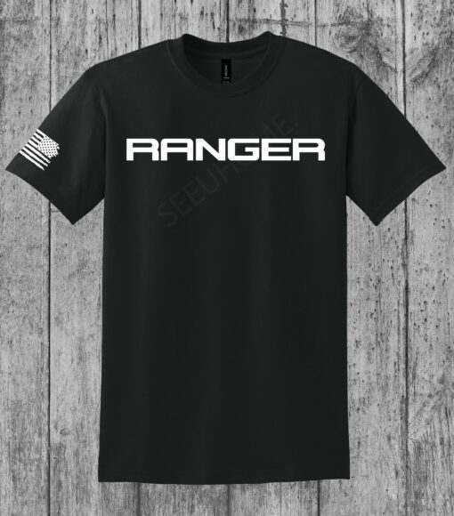 Ford Ranger - Solid or Outline T-Shirt w/ American Flag